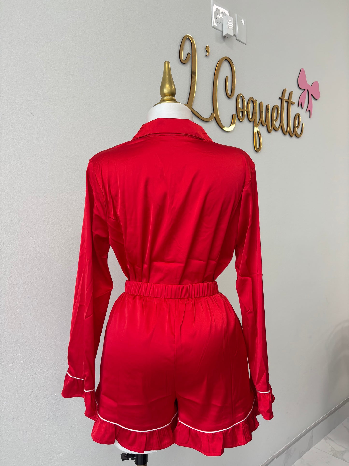 Bow Red Pajamas