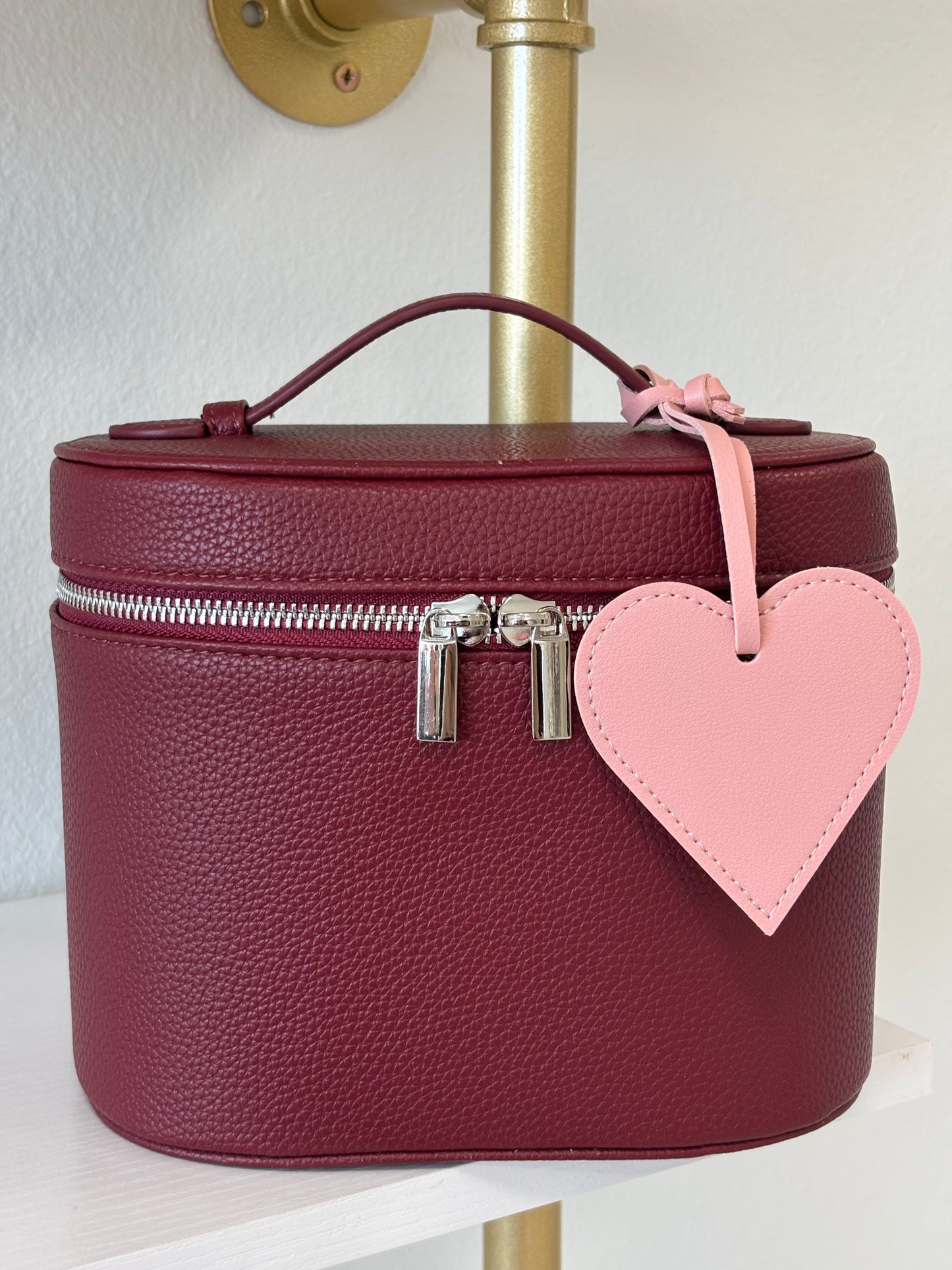 Burgundy Vanity Makeup Case