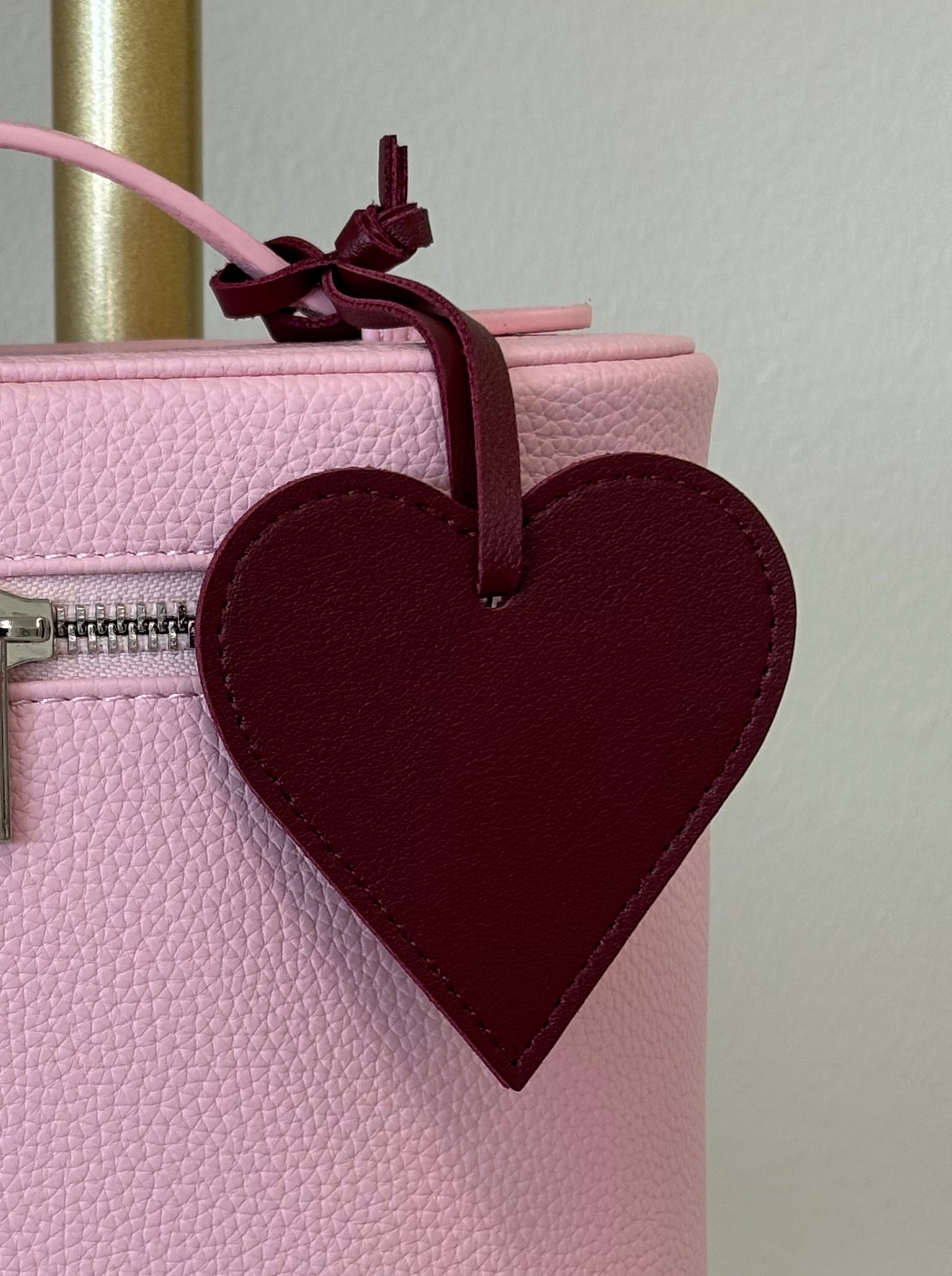Burgundy Heart Charm