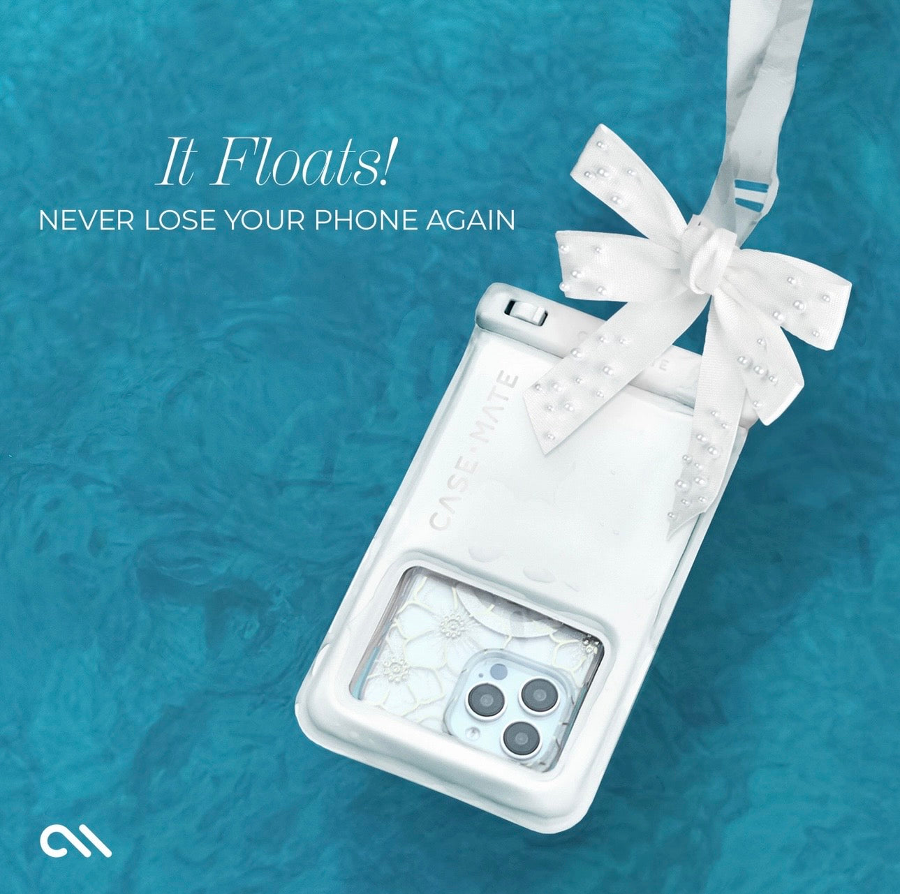 Bow White Waterproof Phone Case (Pre-Order)
