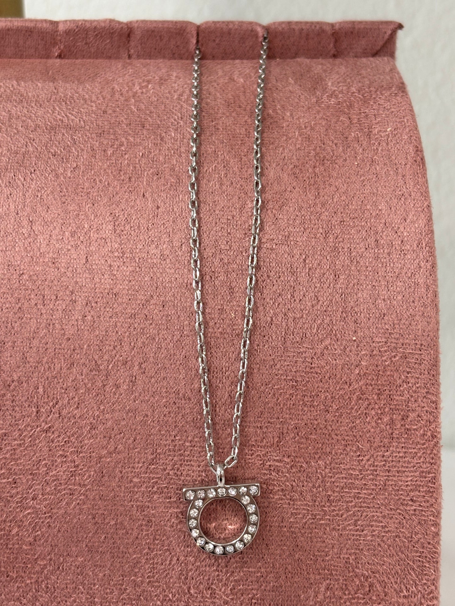 Rhinestone FG necklace (silver)