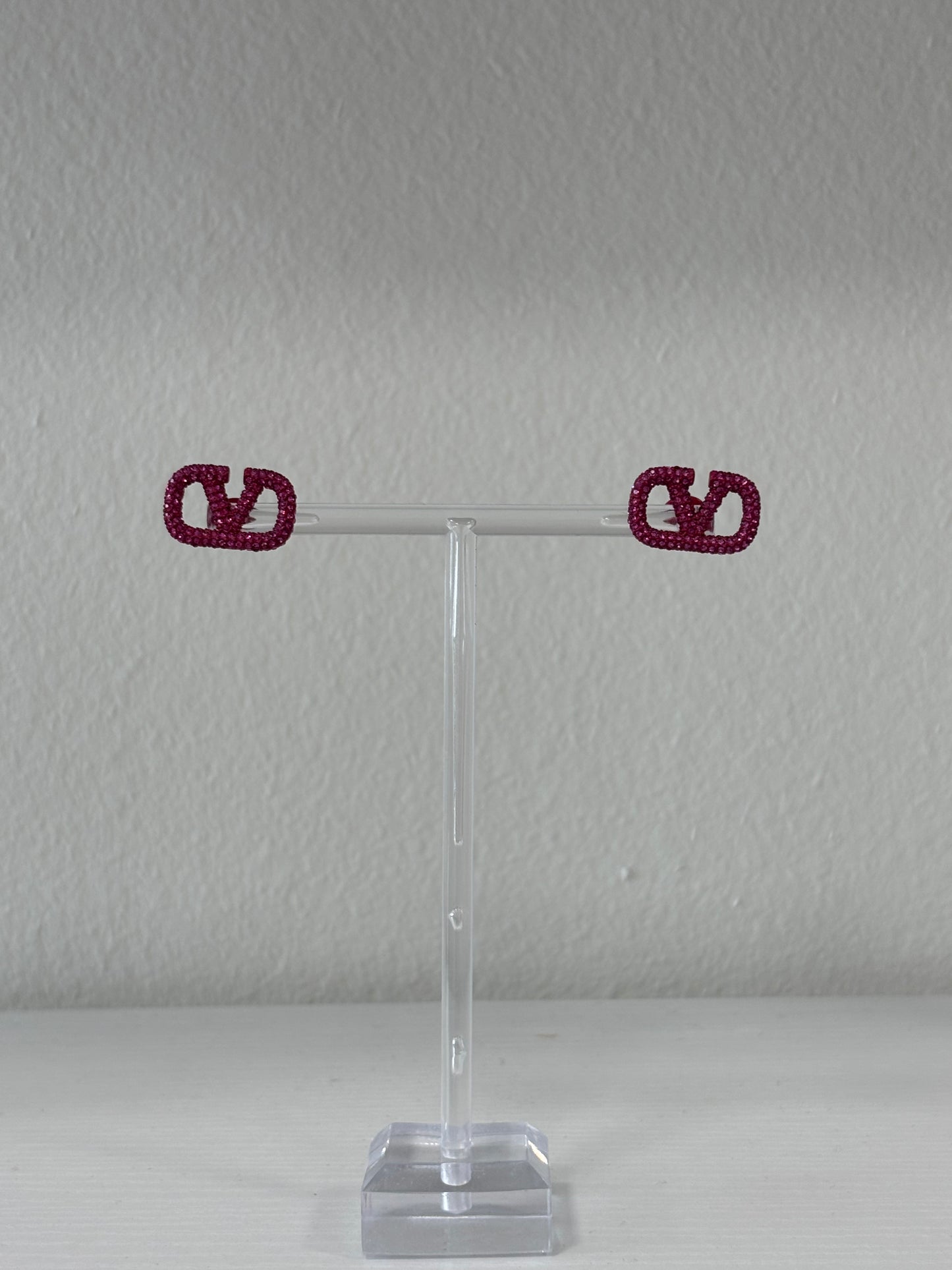 Val Rhinestone stud (pink)