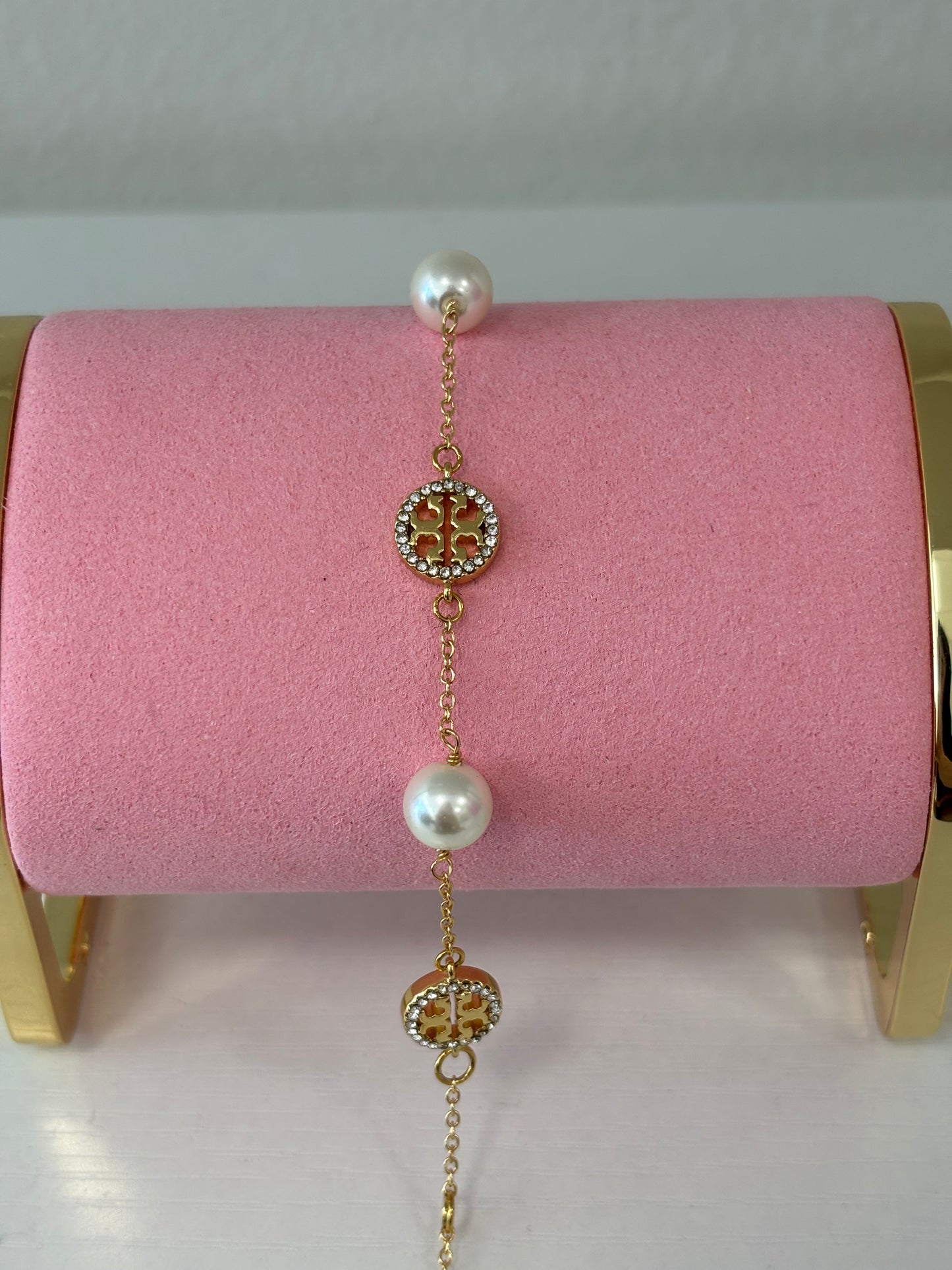TB circle Pearl gold bracelet