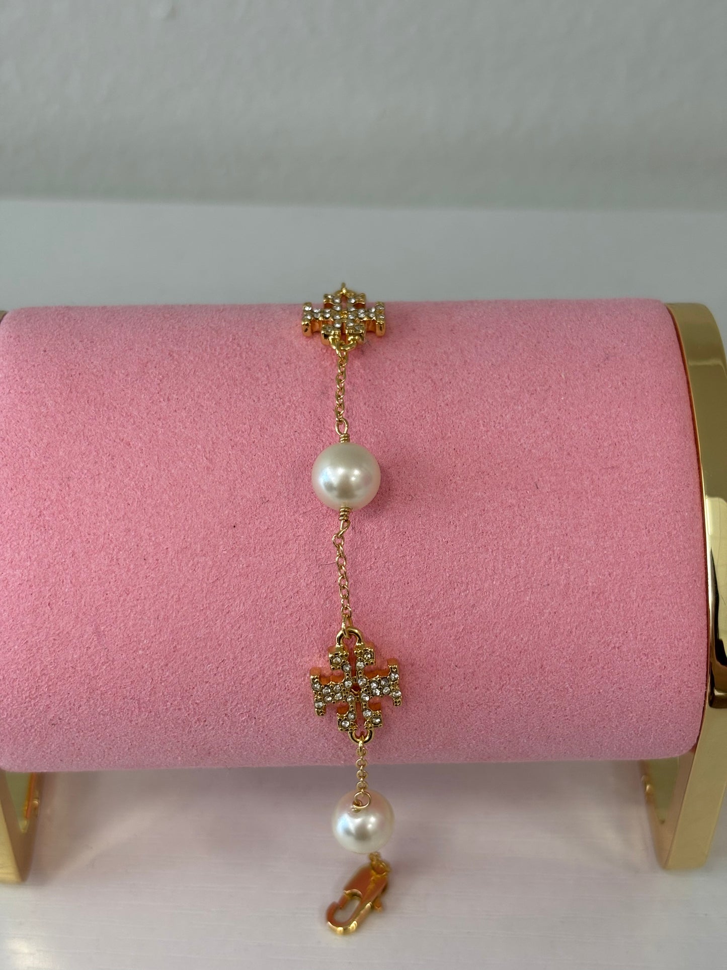 TB rhinestone Pearl bracelet