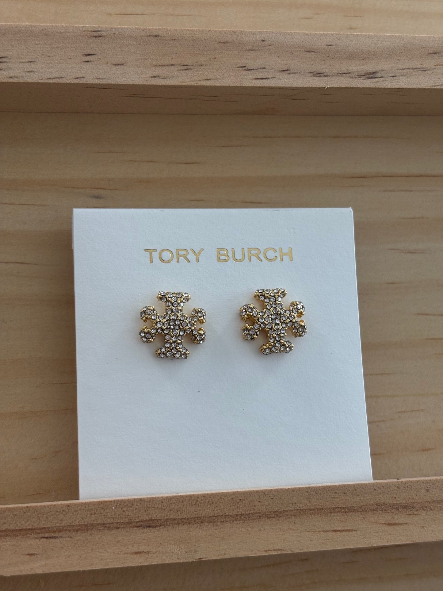 TB Rhinestone earrings