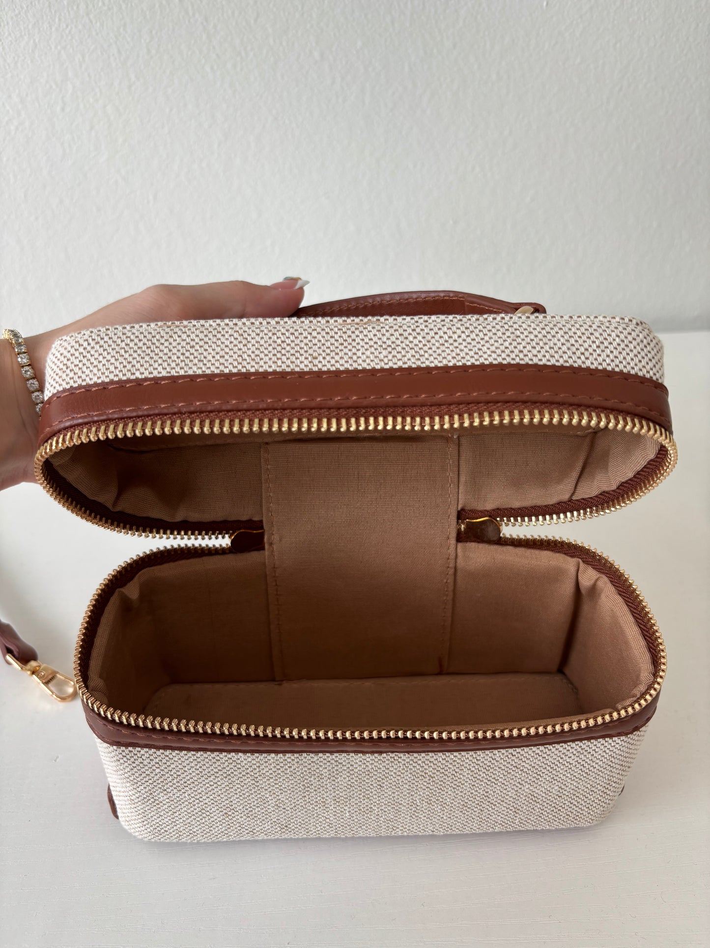 Brown mini handbag