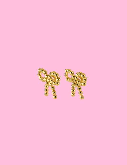 Bow Gold Earrings