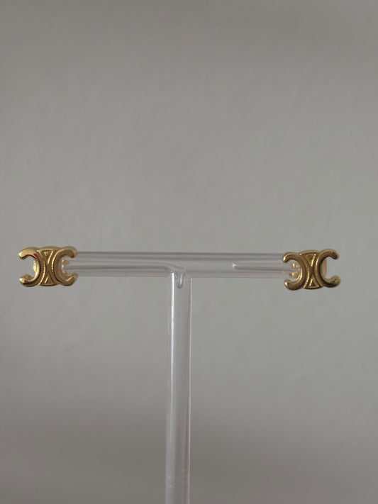 Cel stud earrings (gold)