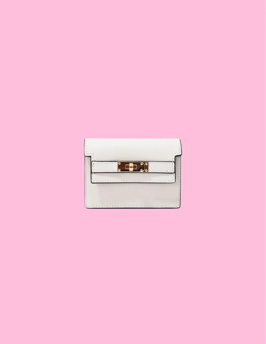 White mini wallet