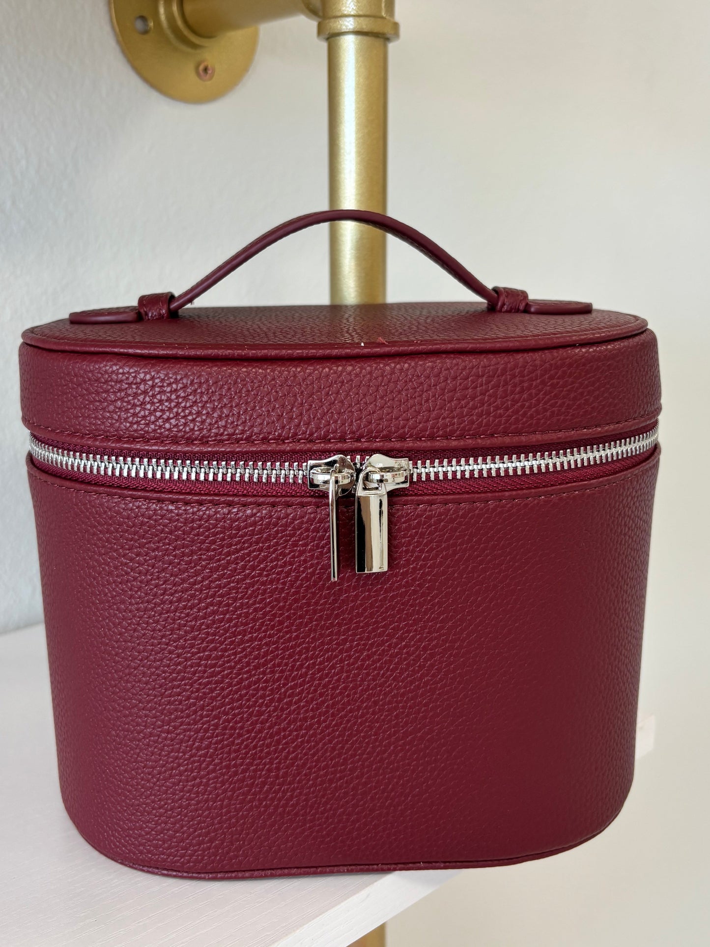 Burgundy Vanity Makeup Case