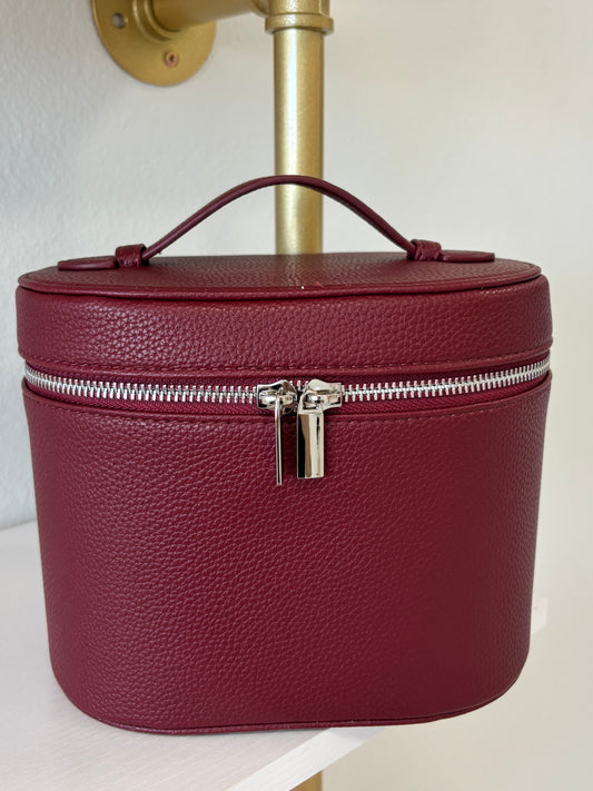 Burgundy Vanity Makeup Case