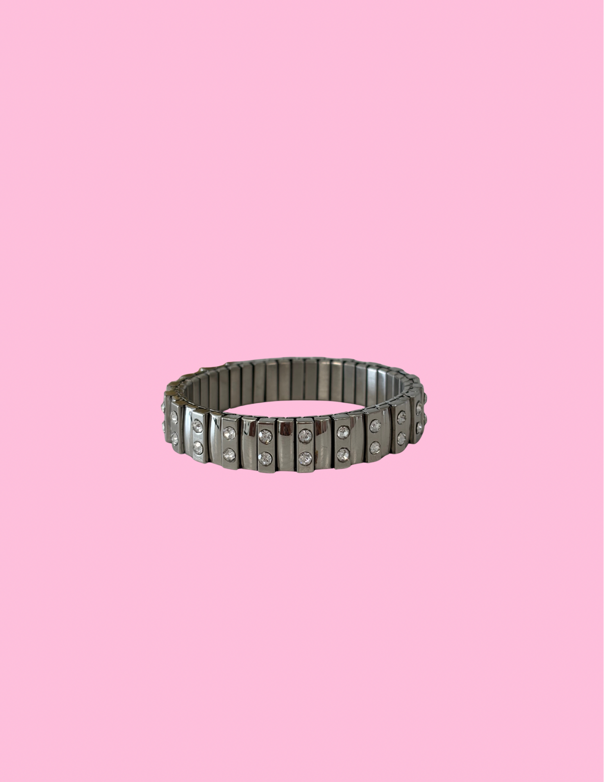 Silver rhinestone bracelet
