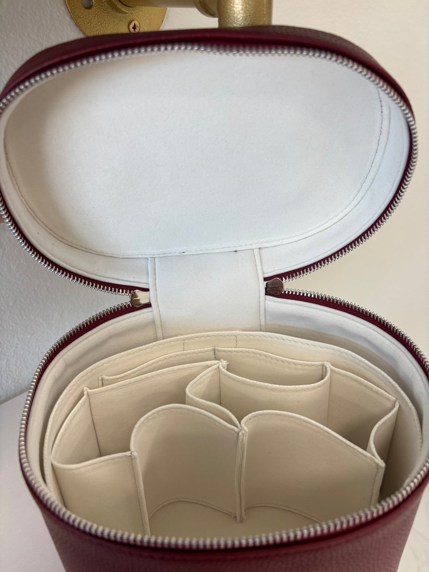 Burgundy Vanity Makeup Case