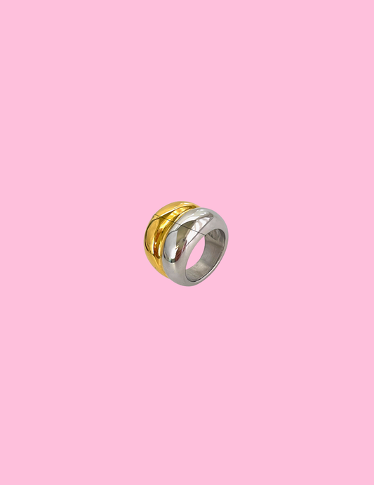 Two-Toned Chunky Ring