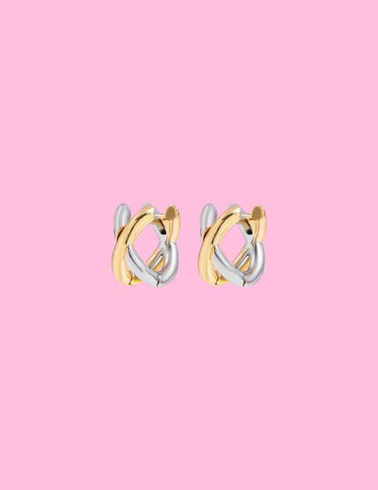 Two-Toned mini Earrings