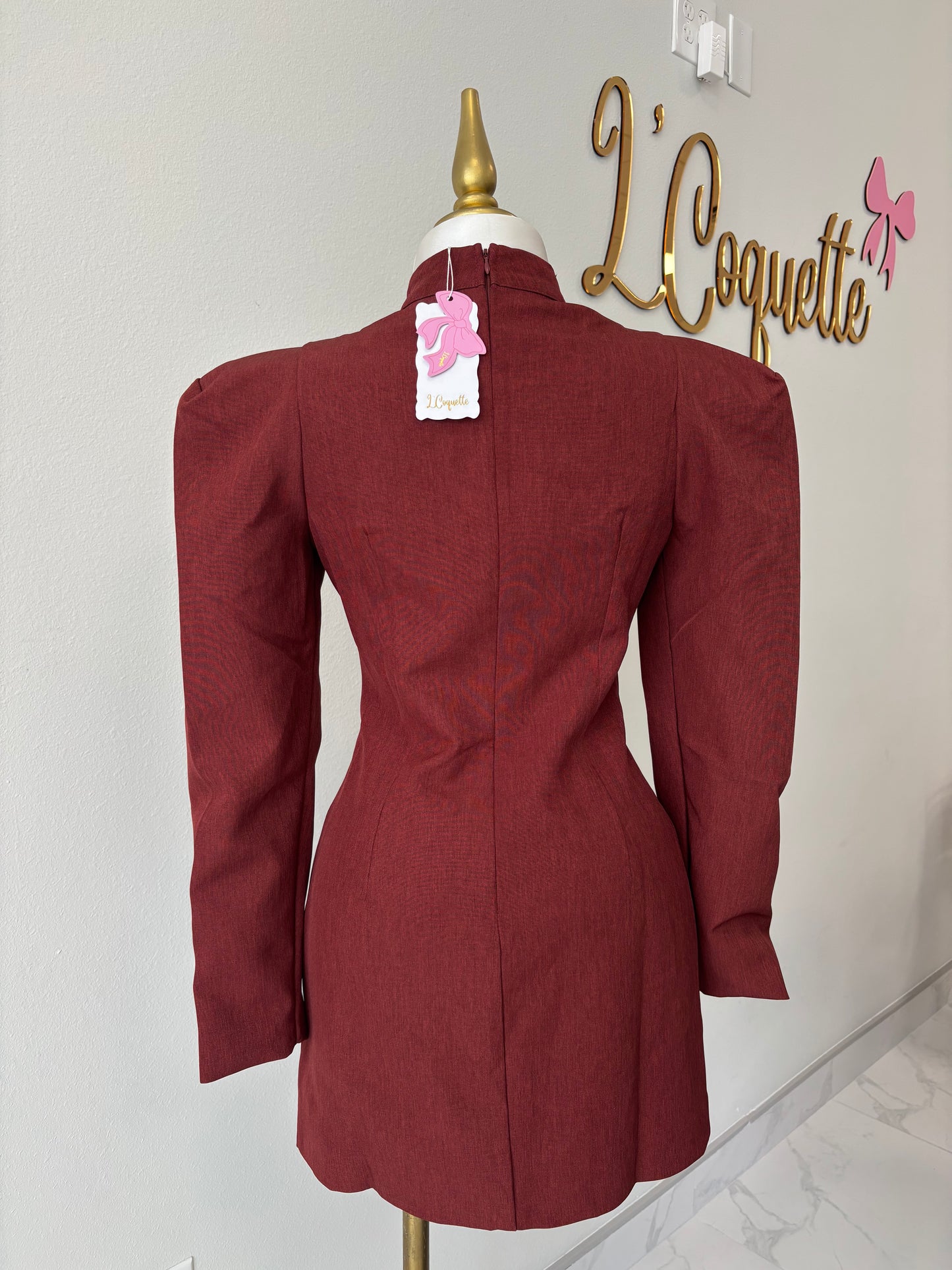 Brick Rhinestone Dress