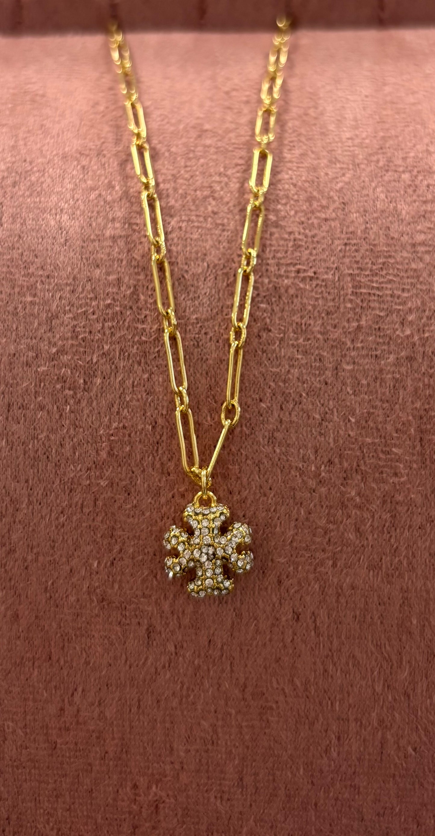 TB rhinestone necklace