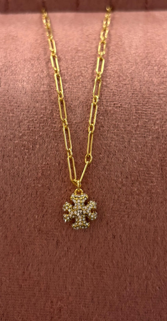 TB rhinestone necklace