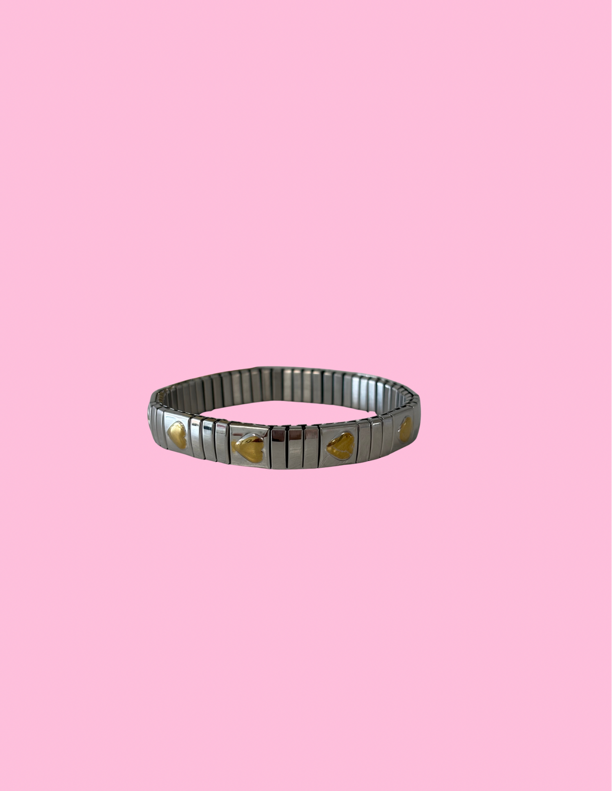 Two toned heart bracelet