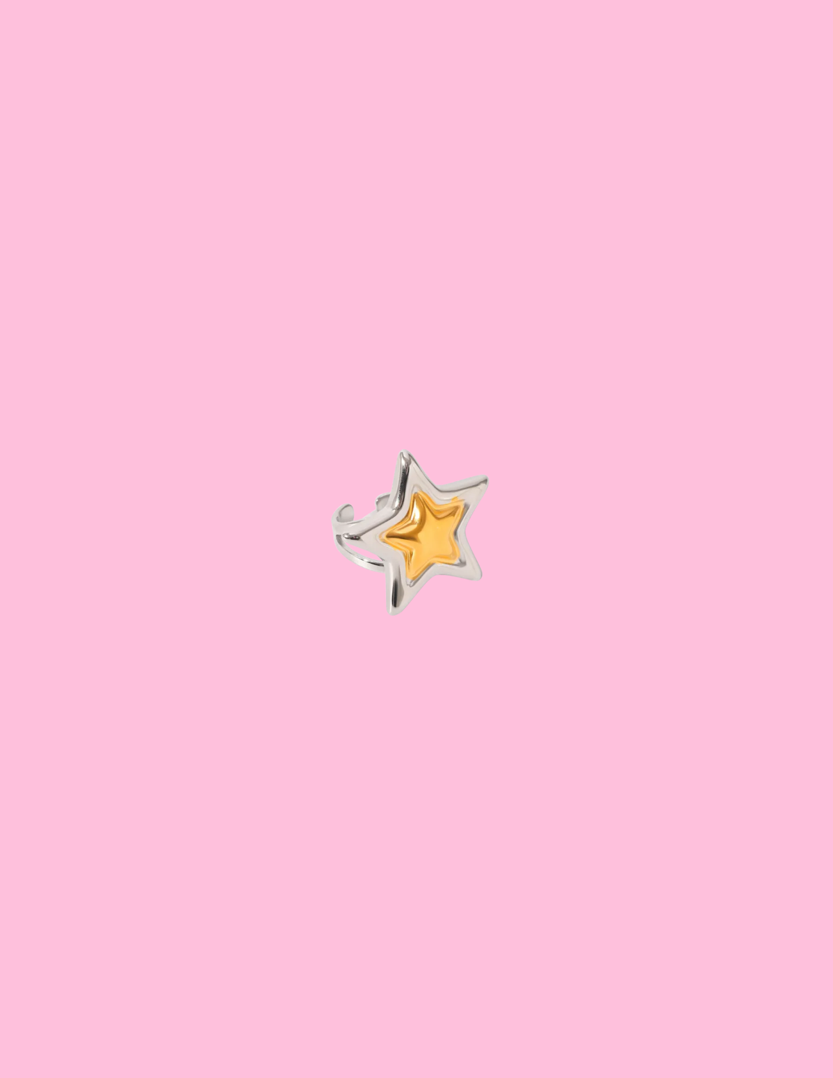 Two toned star ring