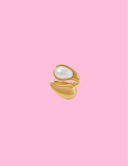 Gold Pearl Ring
