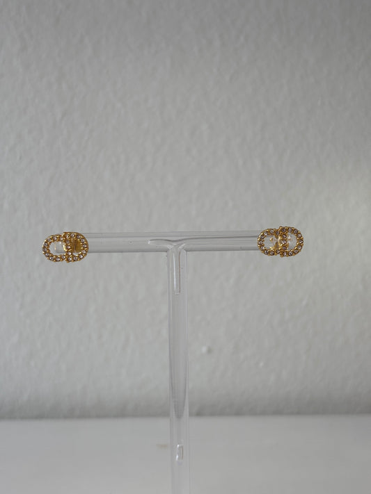 Dior mini gold studs