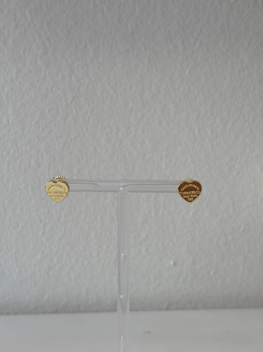Tiffany Gold Heart Earrings