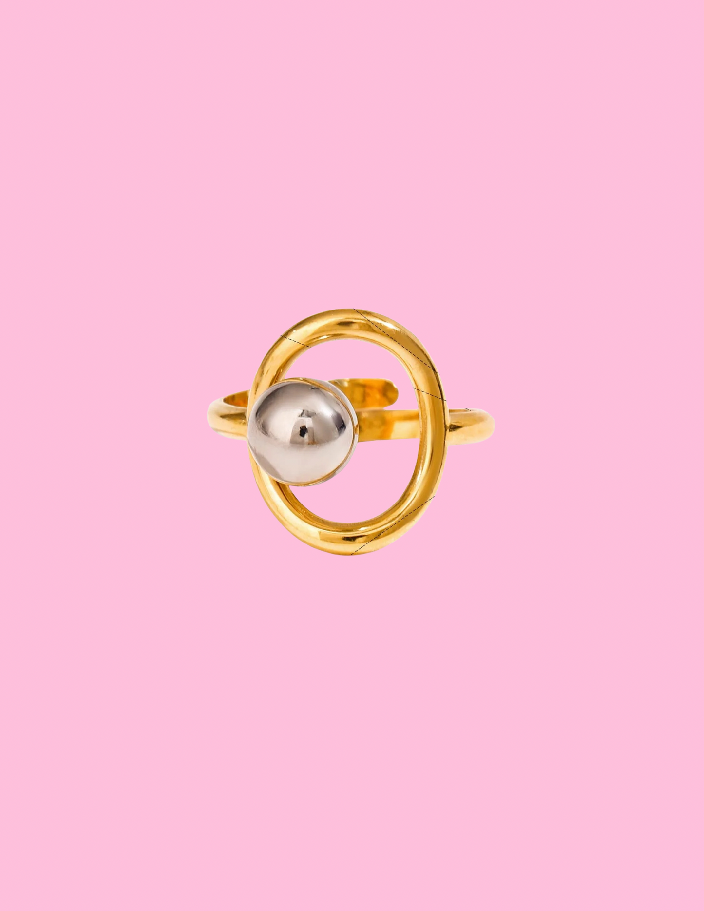 Circle Two-Toned Ring