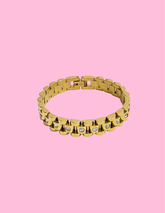 Gold Rhinestone Bracelet