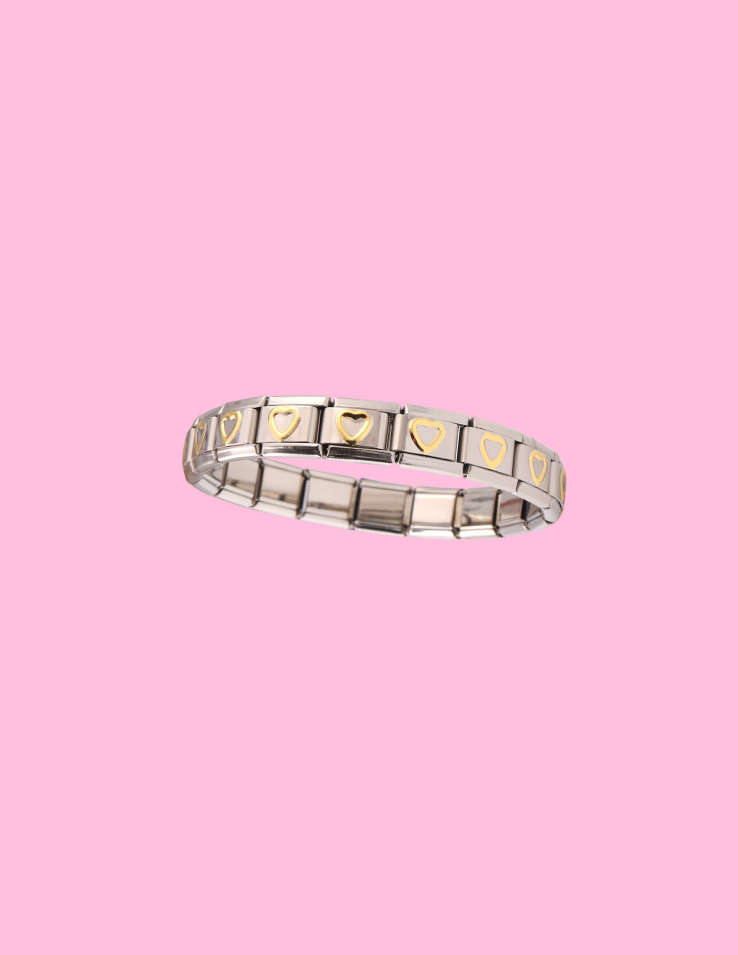 Two-Toned Heart Bracelet