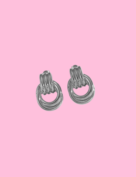 Silver Chunky Earrings