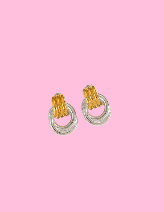 Two-Toned Chunky Earrings