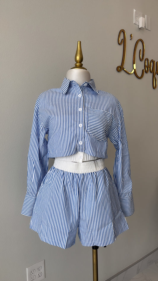 Blue Striped Set