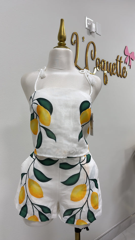 Lemon shorts set