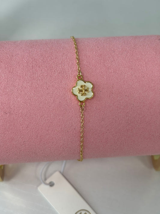 TB white flower bracelet