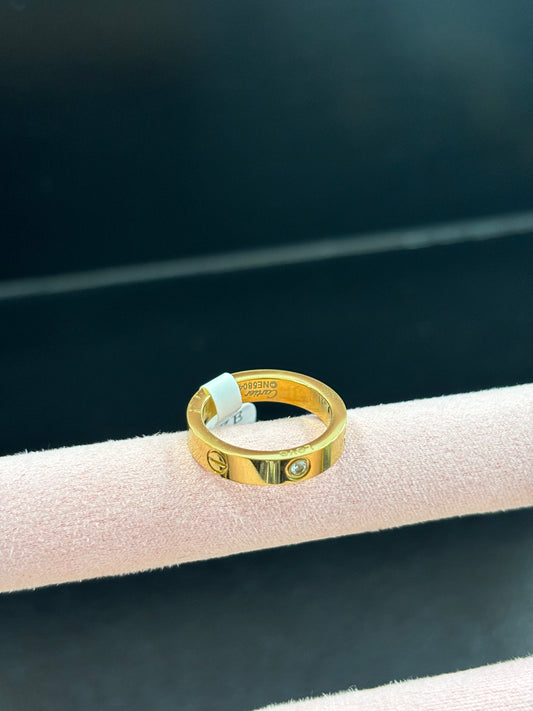 Love ring gold rhinestone