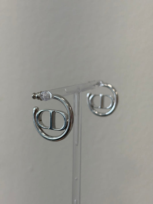 Dior hoops silver