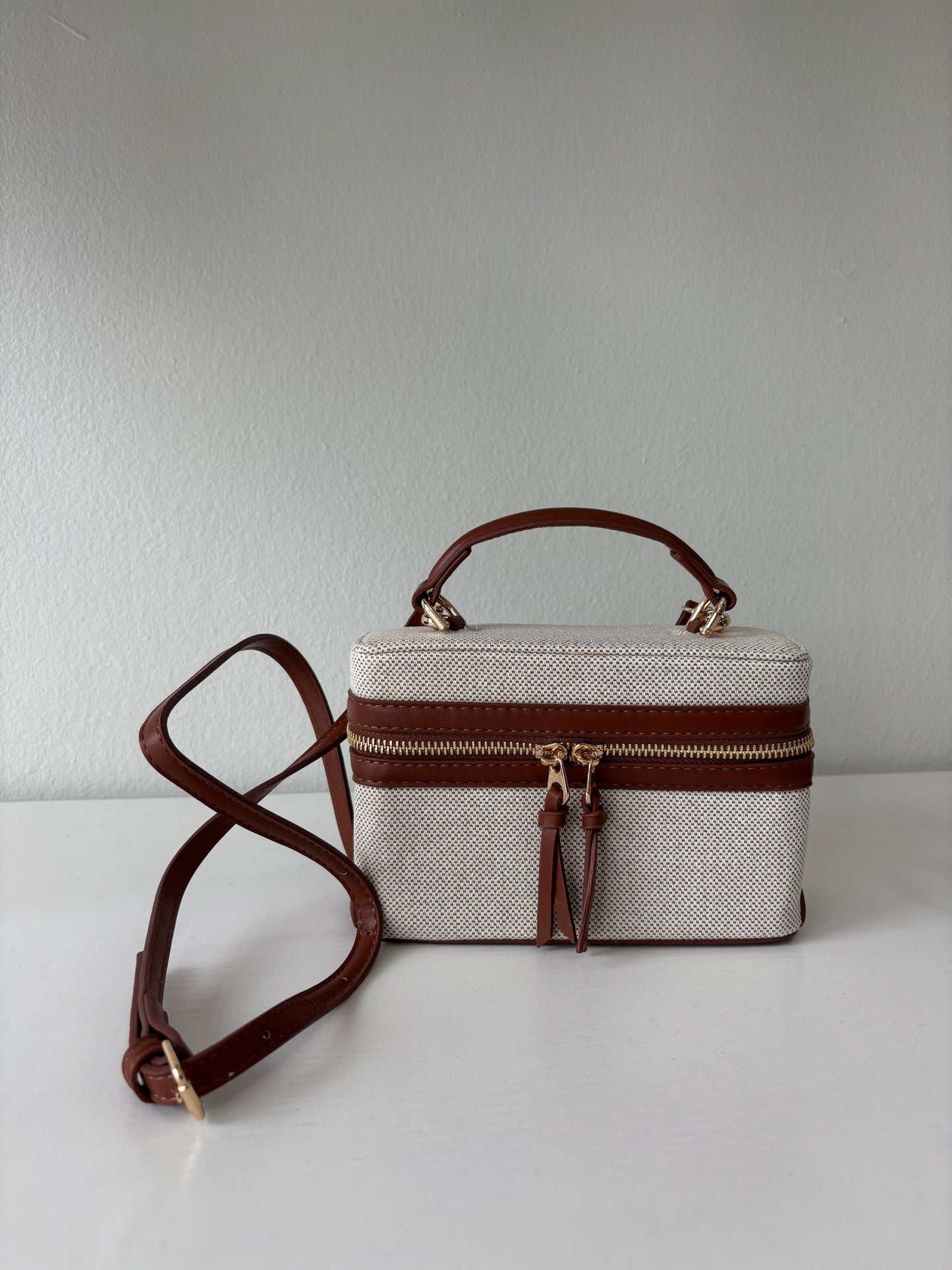 Brown mini handbag